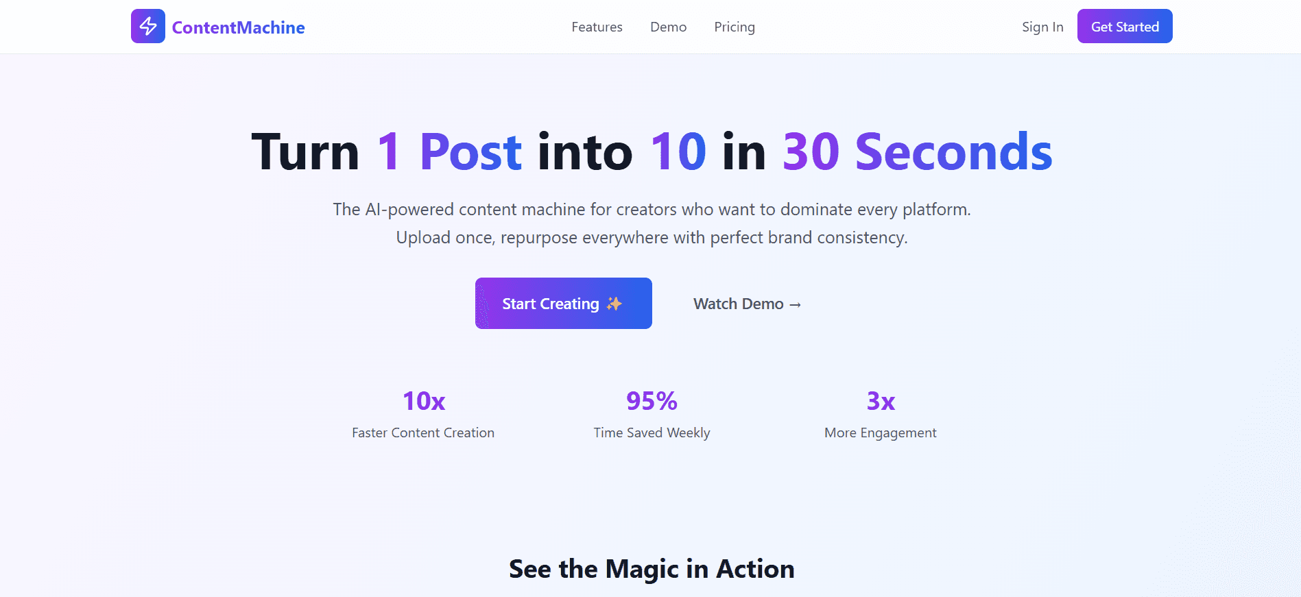 Content Machine - Turn 1 post into 10